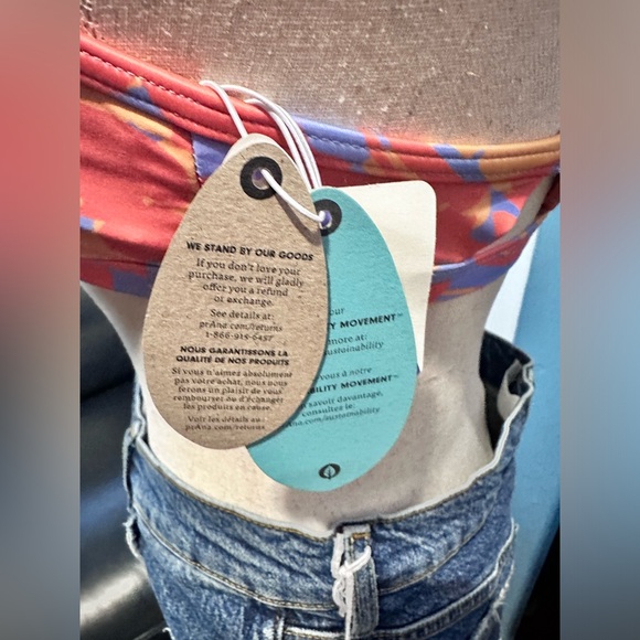 Prana Taranto Swim Top in Morning Glory Bloom-NWT - Picture 6 of 10